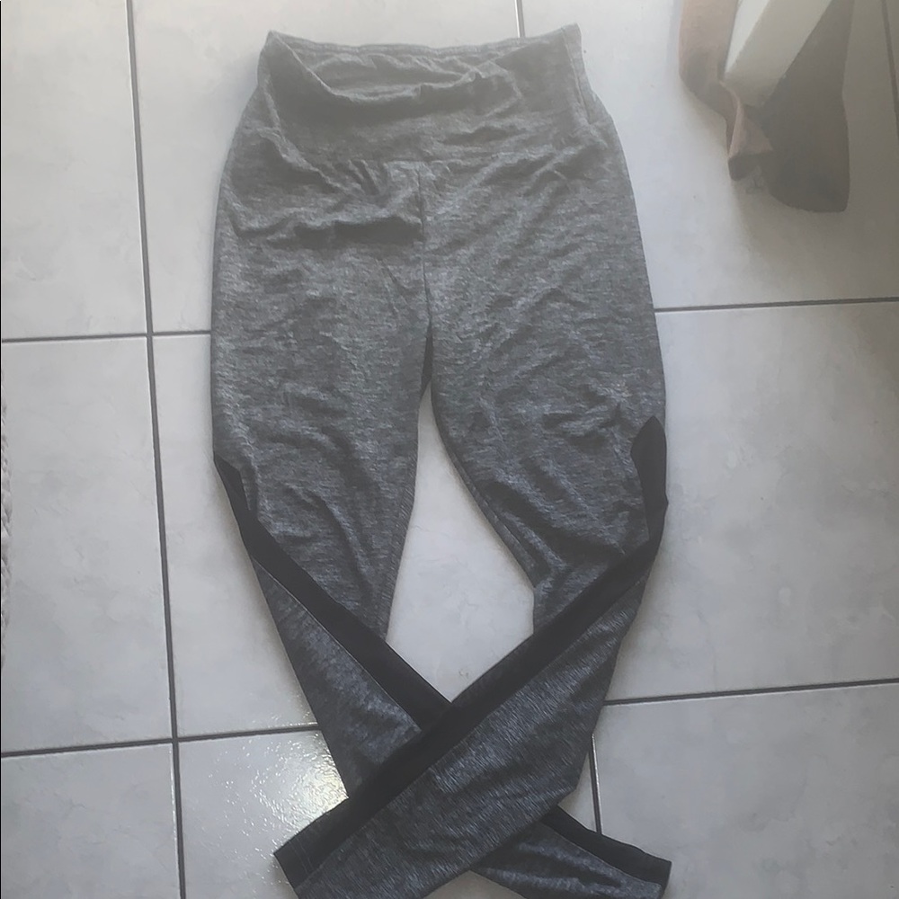 Gray and Black Leggings